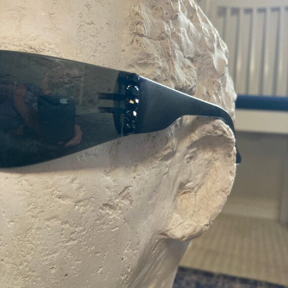 Dark Gray Sunglasses Black Swarovski Crystal Accents - Unique - Men or Women - Picture 14 of 14
